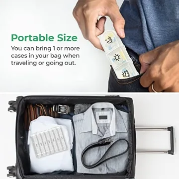 PULIV Weekly Pill Organizer Large Capacity for Travel