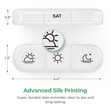 PULIV Weekly Pill Organizer Large Capacity for Travel
