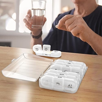 PULIV Weekly Pill Organizer Large Capacity for Travel