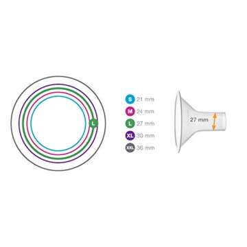 Medela PersonalFit Breast Shields, Large (Pack of 2) 27mm Breast Pump Flanges, Authentic Medela Spare Parts, Made Without BPA