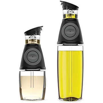 Glass Olive Oil Dispenser Bottle with Pump 2 Pack