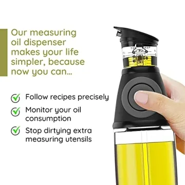 Glass Olive Oil Dispenser Bottle with Pump 2 Pack