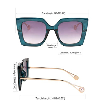 FEISEDY Trendy Oversized Sunglasses with UV400 Protection