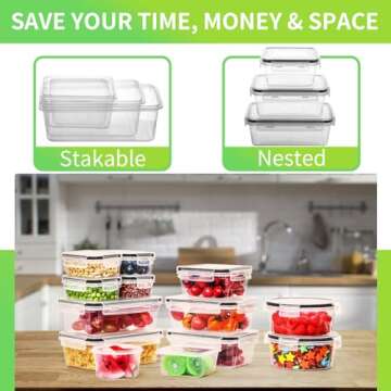Skroam 52-Piece Airtight Food Storage Containers Set