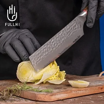 FULLHI Knife Set 13pcs Japanese Knife Set, Premium Japan Stainless Steel Kitchen Knife Set with Knife roll package