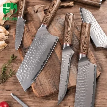 FULLHI Knife Set 13pcs Japanese Knife Set, Premium Japan Stainless Steel Kitchen Knife Set with Knife roll package