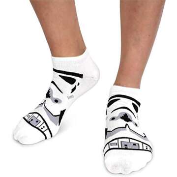 Star Wars Socks Collection, 4 Pairs, Low-Cut, One Size Fits All.