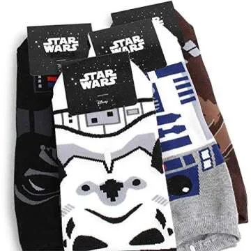 Star Wars Socks Collection, 4 Pairs, Low-Cut, One Size Fits All.