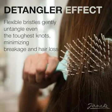 Janeke Superbrush Detangling Hair Brush - Easy Blow Drying & Care