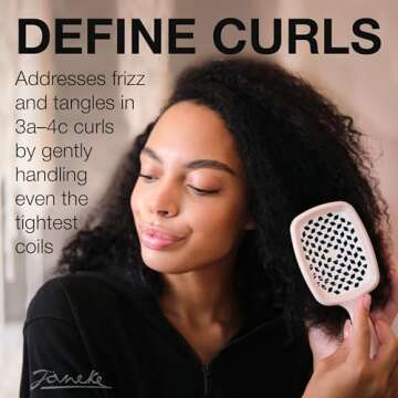 Janeke Superbrush Detangling Hair Brush - Easy Blow Drying & Care