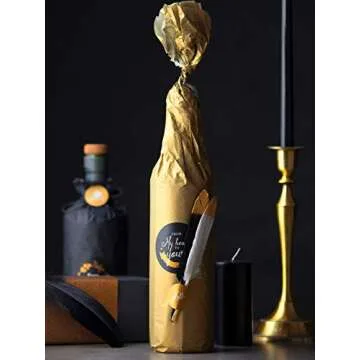 RUSPEPA Gift Wrapping Tissue Paper - Metallic Gold Tissue Paper for DIY Crafts,Pack Bags - 19.5 x 27.5 inches -25 Sheets