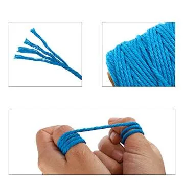 ZEAYEA Macrame Cord - 15 Colorful Rolls for DIY Crafts