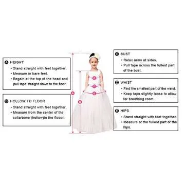 Princess Gold Long Girls Pageant Dresses Kids Prom Puffy Tulle Ball Gown US 6