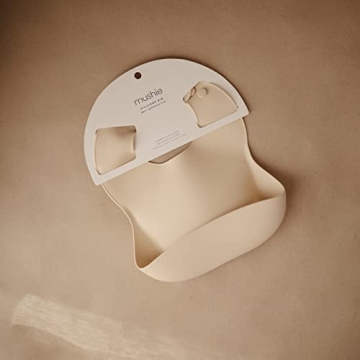 Mushie Silicone Baby Bib Adjustable Waterproof Stylish