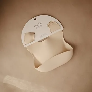 Mushie Silicone Baby Bib Adjustable Waterproof Stylish