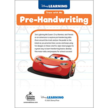 Disney Cars 3 Pre-Handwriting Tracing Workbook for Kids Ages 3-5