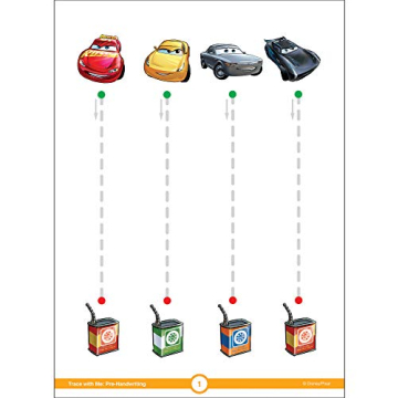 Disney Cars 3 Pre-Handwriting Tracing Workbook for Kids Ages 3-5