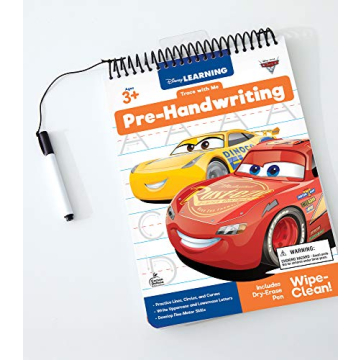 Disney Cars 3 Pre-Handwriting Tracing Workbook for Kids Ages 3-5