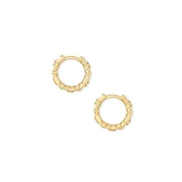 Kendra Scott Maggie Huggie Earrings for Women, Fashion Jewelry, 14k Gold-Plated Filigree