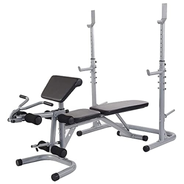 Adjustable Olympic Workout Bench with Squat Rack