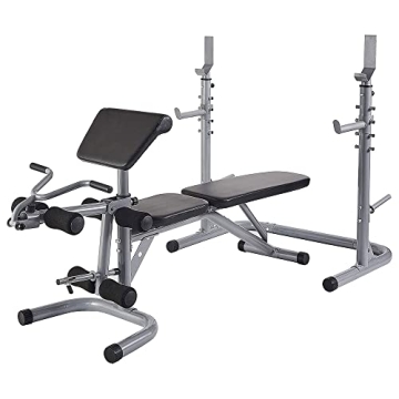Adjustable Olympic Workout Bench with Squat Rack