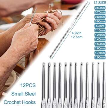 Coopay 58PCS Crochet Kit Beginners Crochet Set with Crochet Yarn, Portable Crochet Hook Set Crochet Hooks Ergonomic Soft Grip Lace Crochet Hooks Travel Crochet Hook Case Full Knitting Crochet Supplies