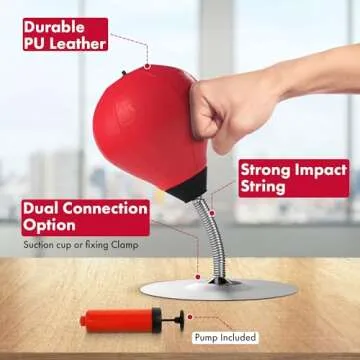 GLACIAL Stress Relief Punching Bag with Desk Clamp