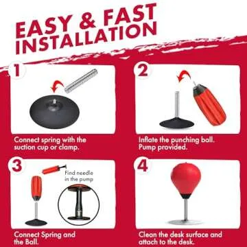 GLACIAL Stress Relief Punching Bag with Desk Clamp
