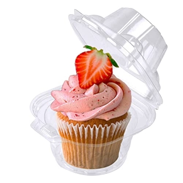 NPLUX Cupcake Containers - 25 Pack and Stackable