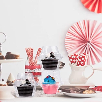 NPLUX Cupcake Containers - 25 Pack and Stackable