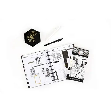 Happy Planner STCKRS Blck/WHTE Stickers for Creative Planning