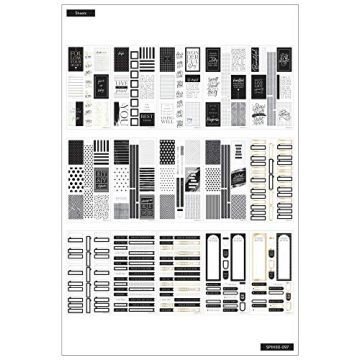 Happy Planner STCKRS Blck/WHTE Stickers for Creative Planning