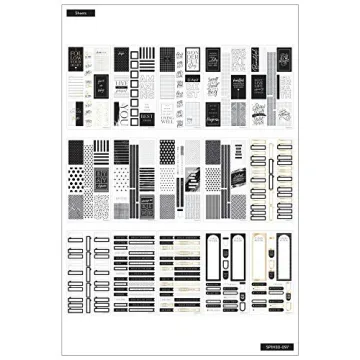 Happy Planner STCKRS Blck/WHTE Stickers for Creative Planning
