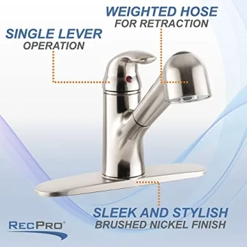 RecPro RV Kitchen Pull Out Faucet Stylish Functional Upgrade