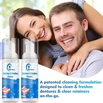 Aligner Cleaner, Denture Cleaner and Whitener Paste Foam Perfect for Sports Mouth Guard and Denture,...