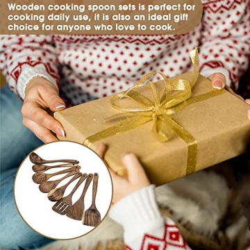 WOODME Teak Wooden Kitchen Utensil Set 8-Piece