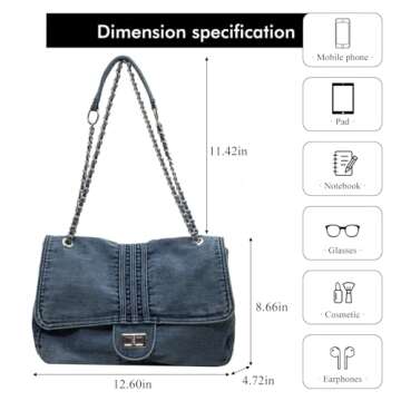 Stylish Extolove Denim Crossbody Bag for Women