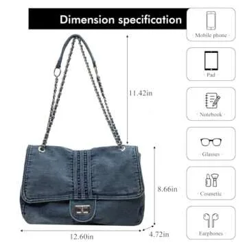 Stylish Extolove Denim Crossbody Bag for Women