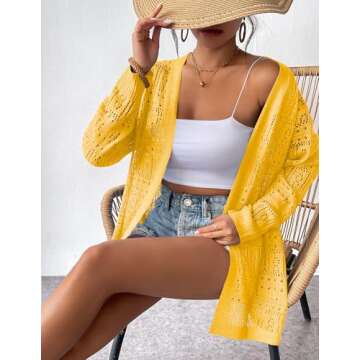 Zeagoo Women's Light Summer Crochet Cardigan Sweater