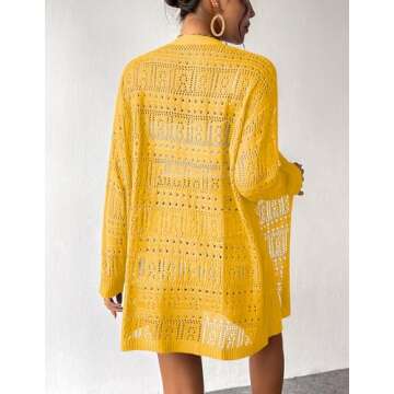 Zeagoo Women's Light Summer Crochet Cardigan Sweater