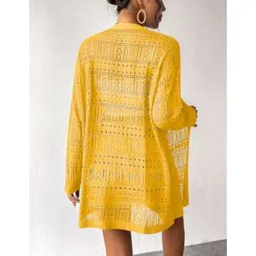 Zeagoo Women's Light Summer Crochet Cardigan Sweater