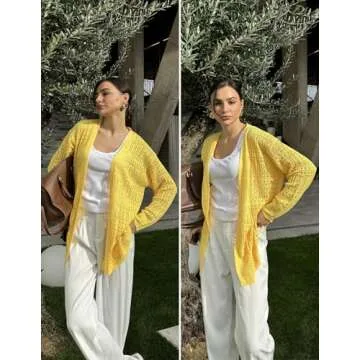 Zeagoo Women's Light Summer Crochet Cardigan Sweater