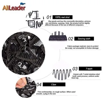 100 Pcs 7-Teeth Wig Combs - Durable Hair Accessories