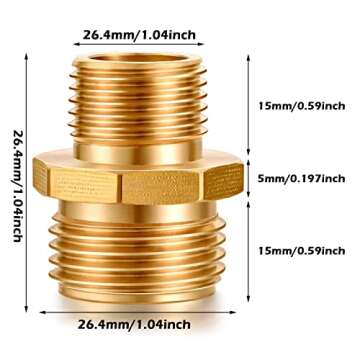 Solid Brass Garden Hose Adapters: GHT To NPT Connectors for Versatile Applications