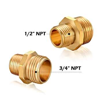 Solid Brass Garden Hose Adapter - Durable and Versatile
