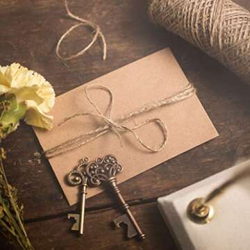 HowenDay Jute Twine String - Eco-Friendly & Durable 328 Feet