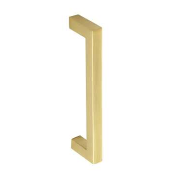 Amazon Basics Modern Square Cabinet Pull Handle, 5.39-inch Length (5-inch Hole Center), Golden Champagne, 10-pack