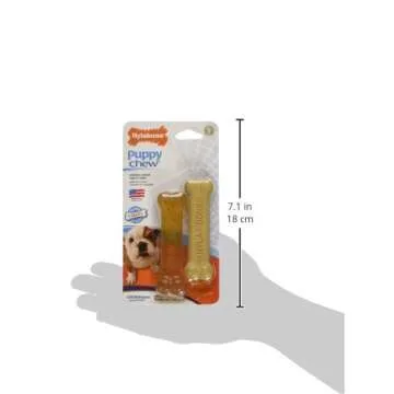Nylabone New Puppy Starter Kit, 2 Chew for Puppies, Peanut Butter & Chicken Flavor, X-Small - Up to 15 lbs, 2 Pack