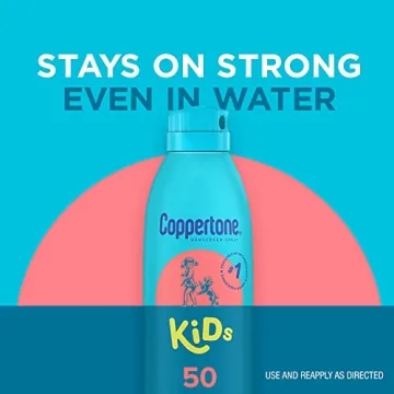Coppertone Sunscreen Spray SPF 50, Broad Spectrum, Water Resistant for Kids, #1 Pediatrician Recommended Brand, 5.5 Ounce (Pack of 2)