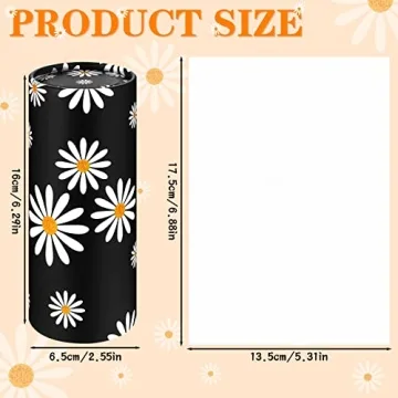 8 Pack Car Tissue Holder Bulk Cylinder Round Boxes Flower Style
